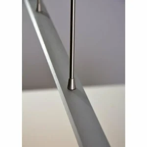 hofstein Suspension LED Masterlight Real 2 Acier inoxydable, Nickel mat, 1 lumière* Lampes Modernes