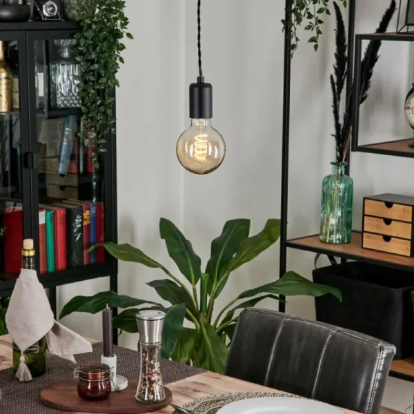 hofstein Suspension Lemone Noir, 1 lumière* Lampes Modernes
