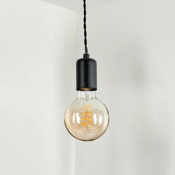 hofstein Suspension Lemone Noir, 1 lumière* Lampes Modernes