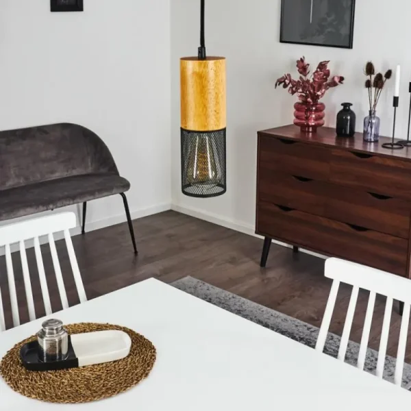 hofstein Suspension Lengalau Noir, 1 lumière* Lampes Modernes