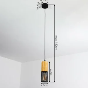 hofstein Suspension Lengalau Noir, 1 lumière* Lampes Modernes