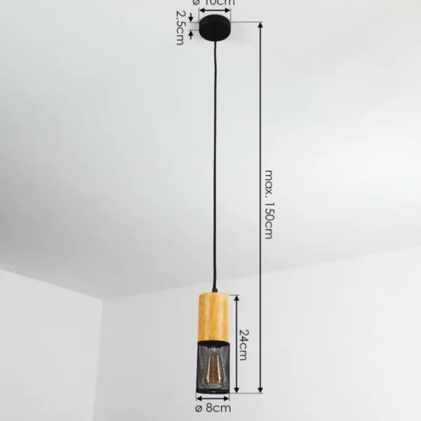 hofstein Suspension Lengalau Noir, 1 lumière* Lampes Modernes
