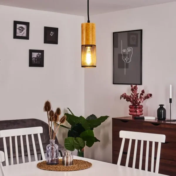 hofstein Suspension Lengalau Noir, 1 lumière* Lampes Modernes
