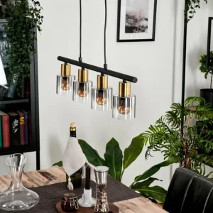 hofstein Suspension Leteque Noir, 4 lumières* Lampes Modernes