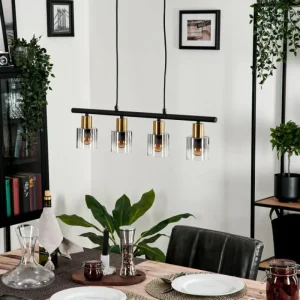 hofstein Suspension Leteque Noir, 4 lumières* Lampes Modernes