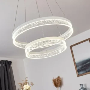 hofstein Suspension Lezha LED Blanc, 2 lumières* Lampes Modernes
