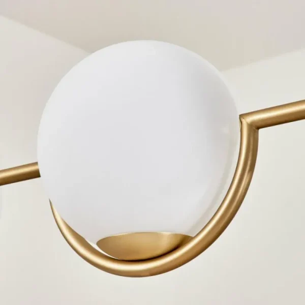hofstein Suspension Lisca Or, 4 lumières* Lampes En Verre
