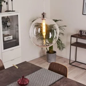 hofstein Suspension Lololo Acier inoxydable, 1 lumière* Lampes En Verre