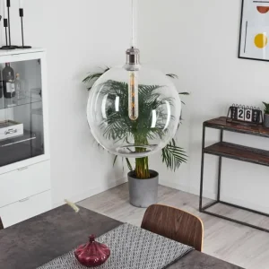 hofstein Suspension Lololo Acier inoxydable, 1 lumière* Lampes En Verre