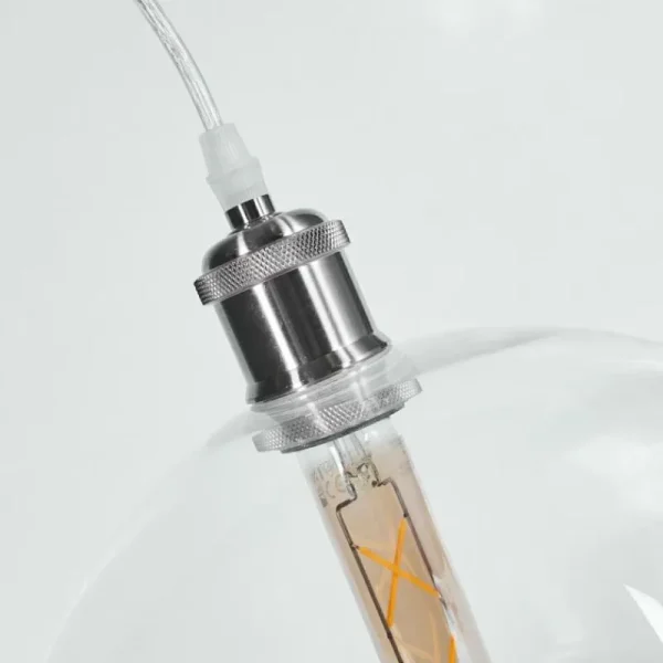 hofstein Suspension Lololo Acier inoxydable, 1 lumière* Lampes En Verre