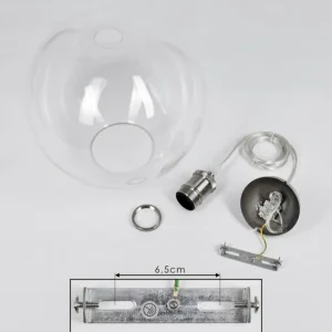hofstein Suspension Lololo Acier inoxydable, 1 lumière* Lampes En Verre