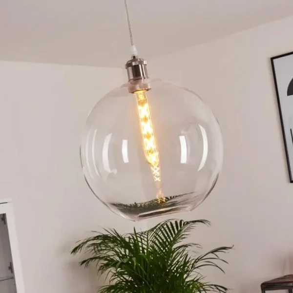 hofstein Suspension Lololo Acier inoxydable, 1 lumière* Lampes En Verre