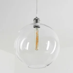 hofstein Suspension Lololo Acier inoxydable, 1 lumière* Lampes En Verre