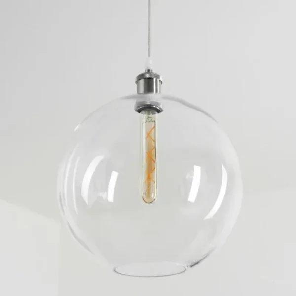hofstein Suspension Lololo Acier inoxydable, 1 lumière* Lampes En Verre