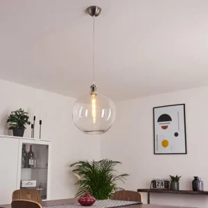 hofstein Suspension Lololo Acier inoxydable, 1 lumière* Lampes En Verre