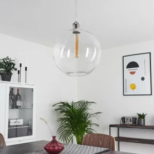 hofstein Suspension Lololo Acier inoxydable, 1 lumière* Lampes En Verre