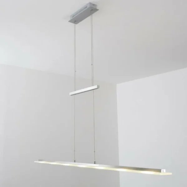 hofstein Suspension Lourdes LED Chrome, Nickel mat, 7 lumières* Lampes Modernes