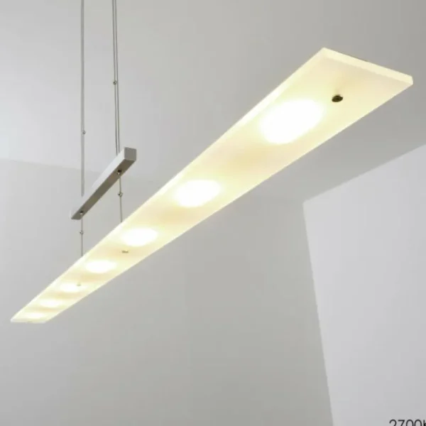 hofstein Suspension Lourdes LED Chrome, Nickel mat, 7 lumières* Lampes Modernes