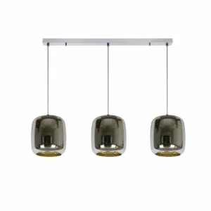 Luminaires Lucide Suspension Lucide ERYN Chrome, 3 lumières* Lampes En Verre