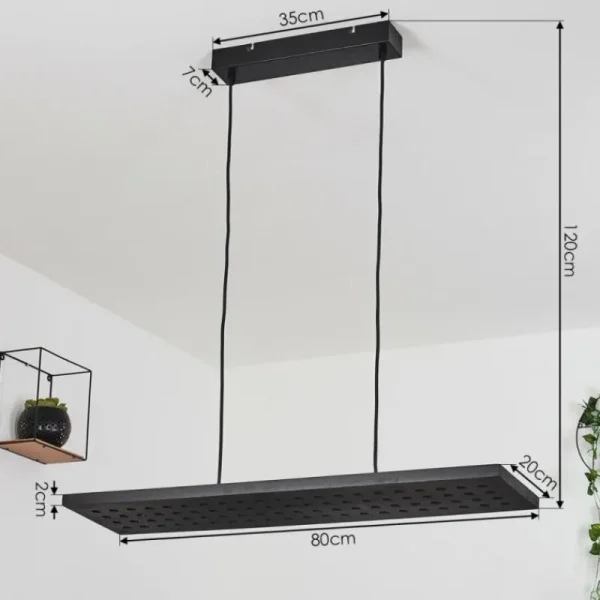 hofstein Suspension Luturula LED Noir, 1 lumière* Lampes Modernes