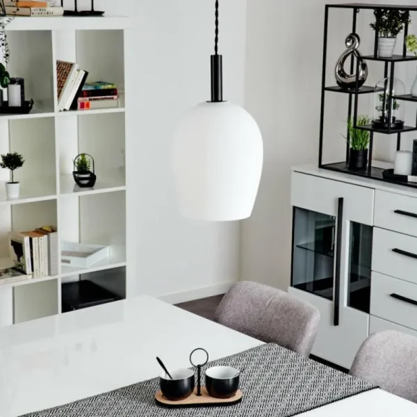 hofstein Suspension Magnano Noir, 1 lumière* Lampes En Verre