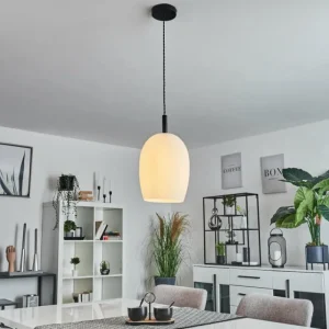 hofstein Suspension Magnano Noir, 1 lumière* Lampes En Verre