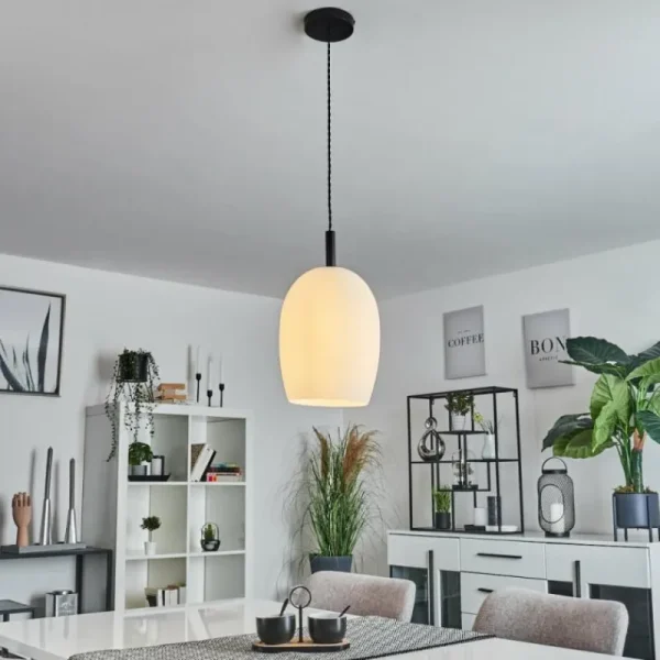 hofstein Suspension Magnano Noir, 1 lumière* Lampes En Verre