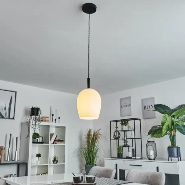 hofstein Suspension Magnano Noir, 1 lumière* Lampes En Verre
