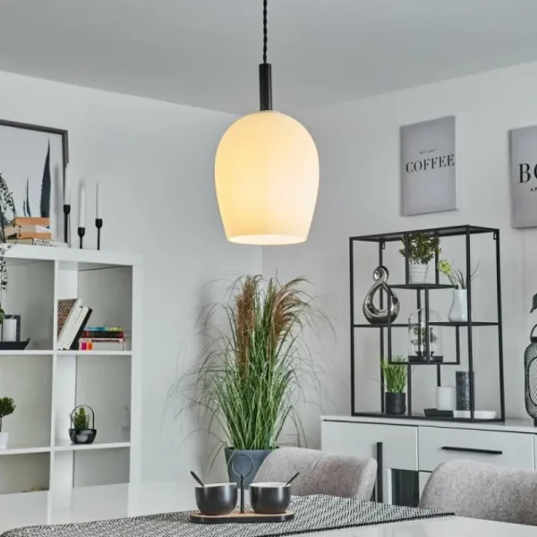 hofstein Suspension Magnano Noir, 1 lumière* Lampes En Verre