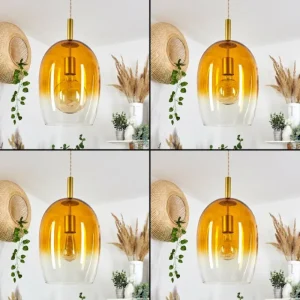 hofstein Suspension Magnano Or, 1 lumière* Lampes En Verre