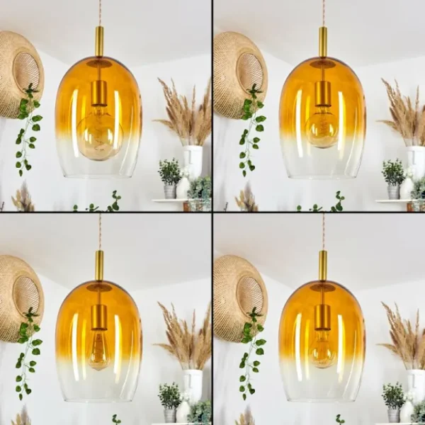 hofstein Suspension Magnano Or, 1 lumière* Lampes En Verre