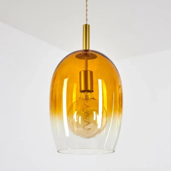 hofstein Suspension Magnano Or, 1 lumière* Lampes En Verre