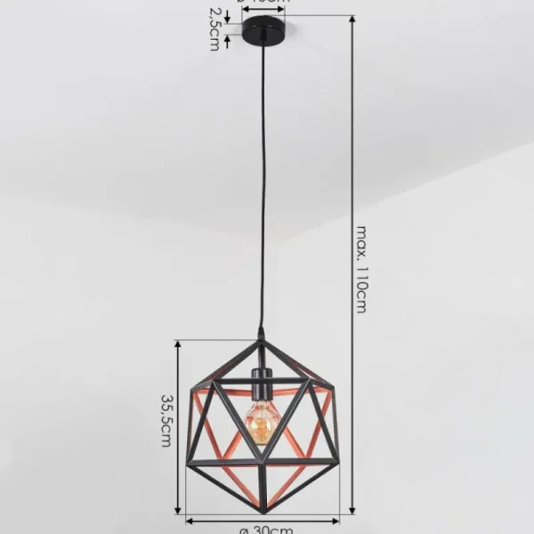 hofstein Suspension Mamonal Noir, 1 lumière* Lampes Modernes