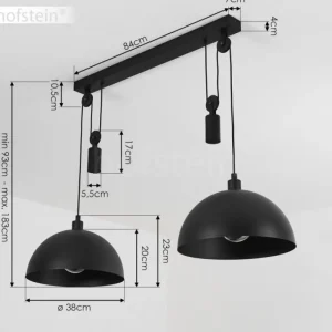 hofstein Suspension Manacales Noir, 2 lumières* Lampes Modernes