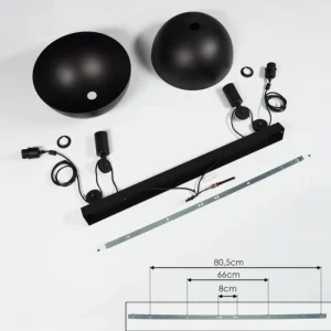 hofstein Suspension Manacales Noir, 2 lumières* Lampes Modernes