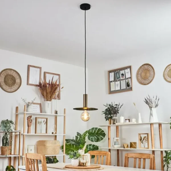 hofstein Suspension Mano Laiton, Noir, 1 lumière* Lampes Modernes