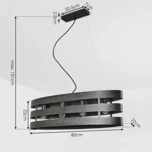 hofstein Suspension Maracoa Noir, 4 lumières* Lampes Modernes