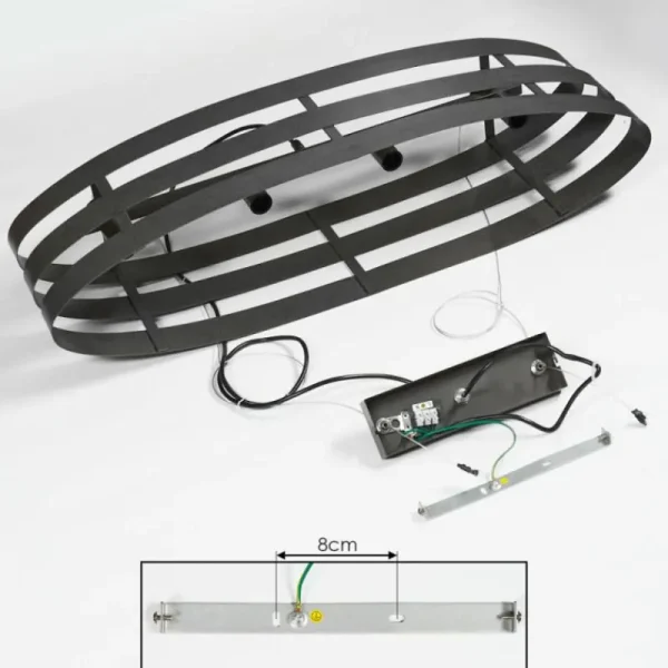hofstein Suspension Maracoa Noir, 4 lumières* Lampes Modernes
