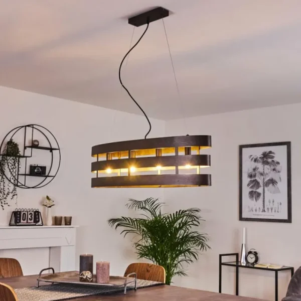 hofstein Suspension Maracoa Noir, 4 lumières* Lampes Modernes
