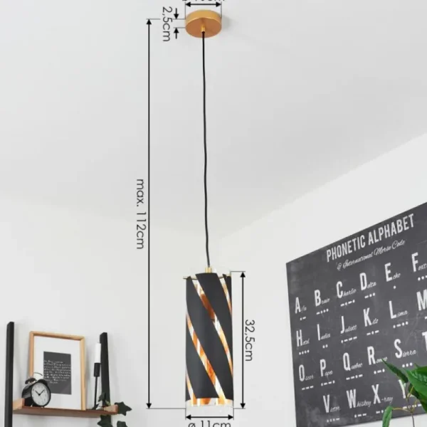 hofstein Suspension Maschwanden Or, 1 lumière* Lampes En Verre