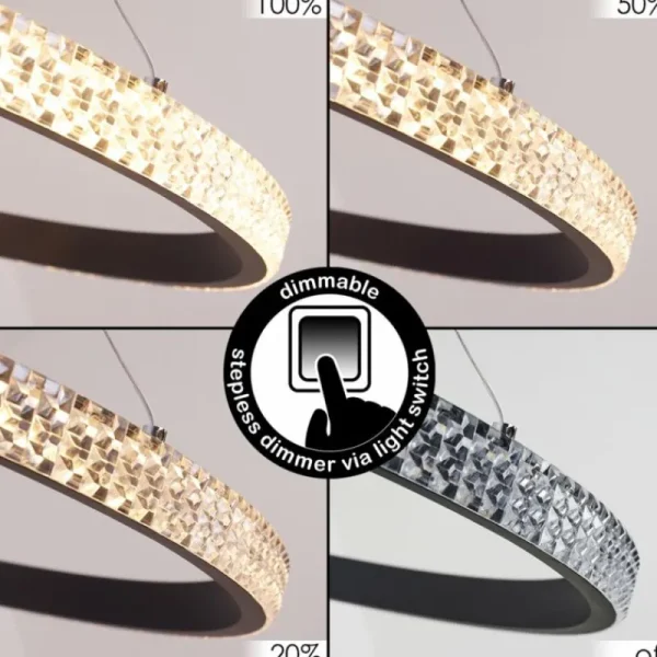 hofstein Suspension Melosa LED Noir, 1 lumière* Lampes Modernes