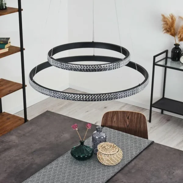hofstein Suspension Melosa LED Noir, 1 lumière* Lampes Modernes