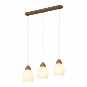 hofstein Suspension Nacimiento Bois clair, 3 lumières* Lampes Modernes
