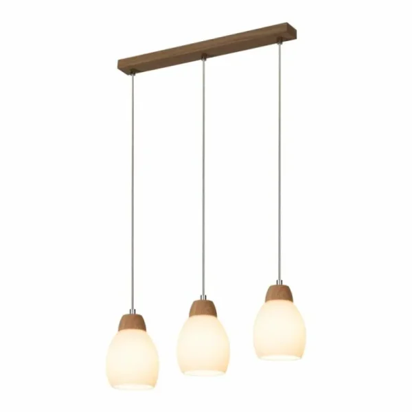 hofstein Suspension Nacimiento Bois clair, 3 lumières* Lampes Modernes
