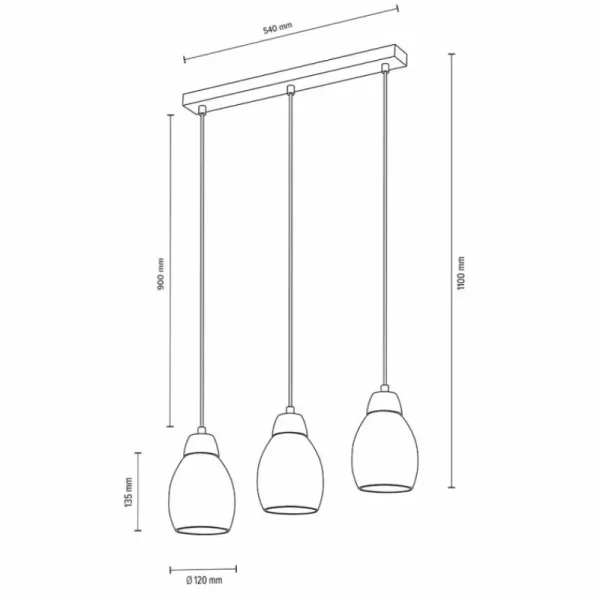 hofstein Suspension Nacimiento Bois clair, 3 lumières* Lampes Modernes