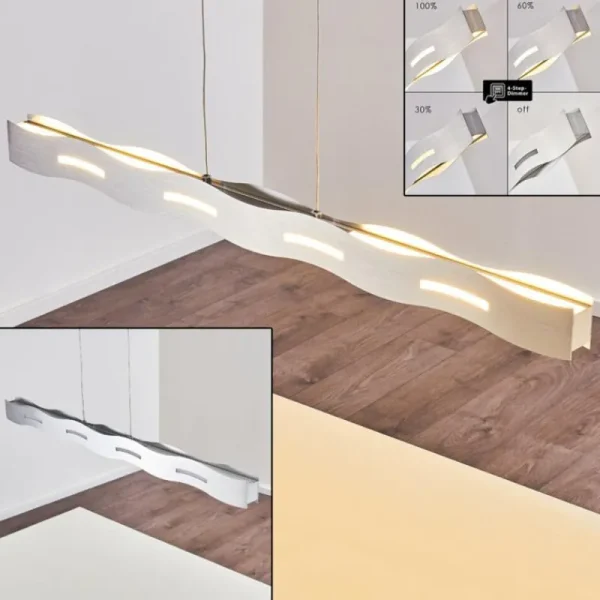 hofstein Suspension Nagold LED Nickel mat, 1 lumière* Lampes Modernes