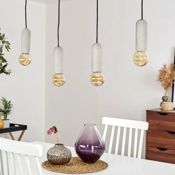 hofstein Suspension Nonume Noir, 4 lumières* Lampes Modernes