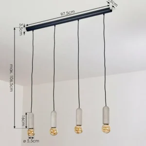 hofstein Suspension Nonume Noir, 4 lumières* Lampes Modernes