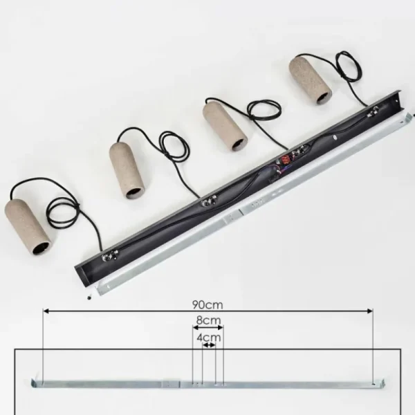 hofstein Suspension Nonume Noir, 4 lumières* Lampes Modernes