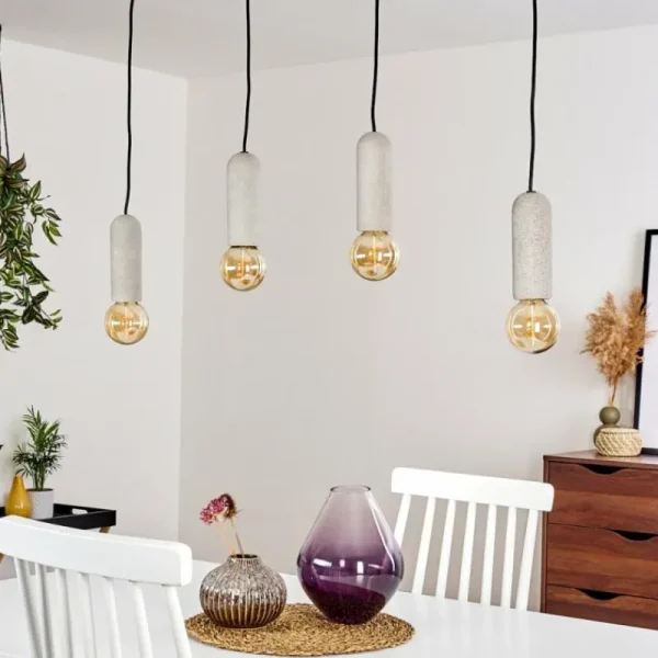 hofstein Suspension Nonume Noir, 4 lumières* Lampes Modernes